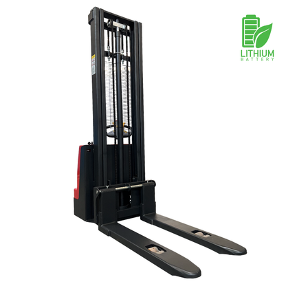 LITIO 1500 kg/ 3.5 metros Apilador Full Eléctrico Hombre Caminando Base Angosta Marca XIN LIFT